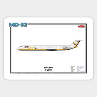 McDonnell Douglas MD-82 - Air Bee (Art Print) Sticker